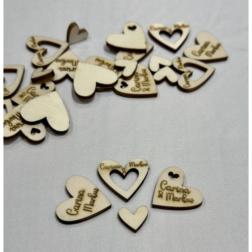Personalisierte Streudeko Hochzeit - Herzen Personalisierte Streudeko Hochzeit - Herzen
